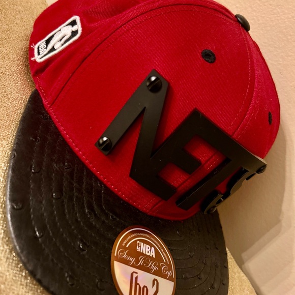 HyFlat Brooklyn Nets NBA SnapBack Rare CHO.2 Ostrich Bill Hat - Picture 6 of 9